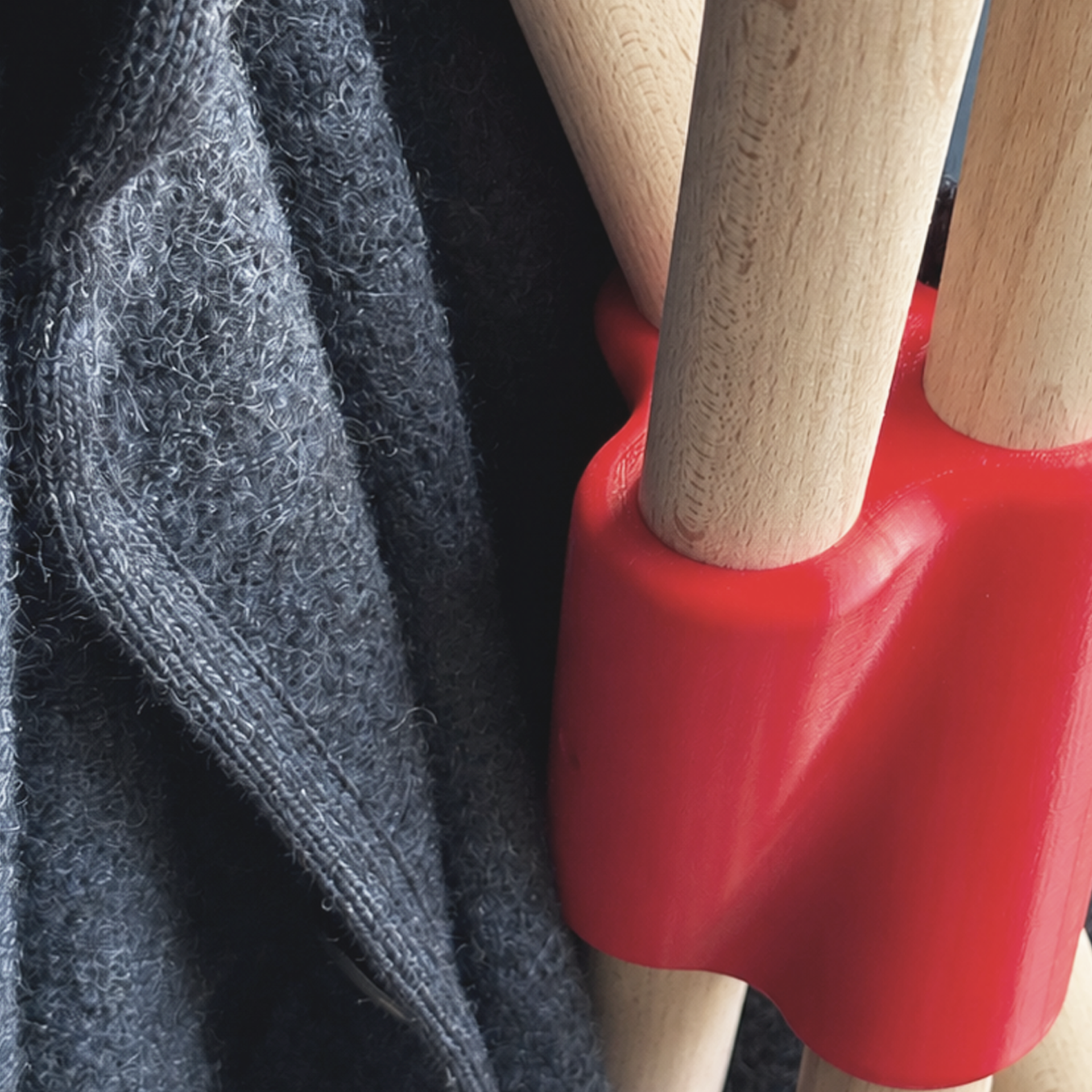 Das Verbindungsstück der Garderobe «Mikado» wird per FDM-Verfahren 3D-gedruckt